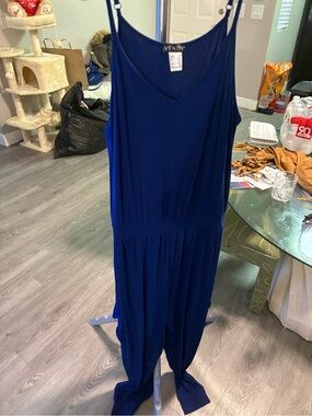 VENUS Royal Blue Sleeveless Jumpsuit